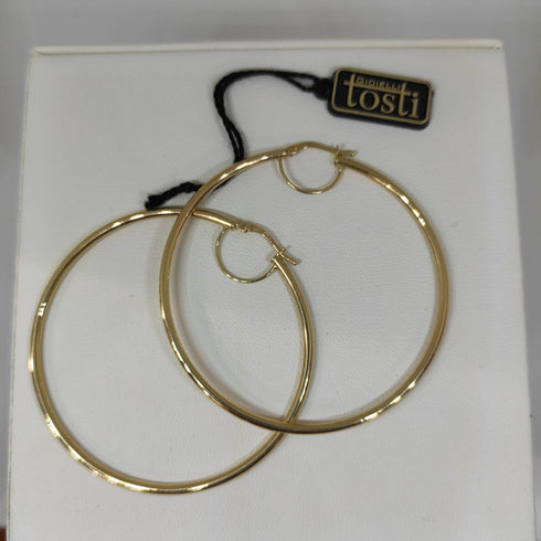 Orecchini oro 18 kt Donna cerchio liscio 3,70 gr | Gioiellitosti.it